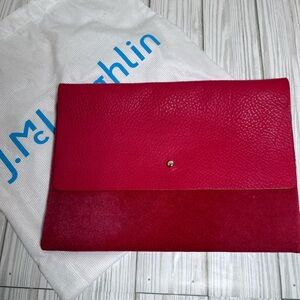 J.McLaughlin Red Leather Mali Clutch